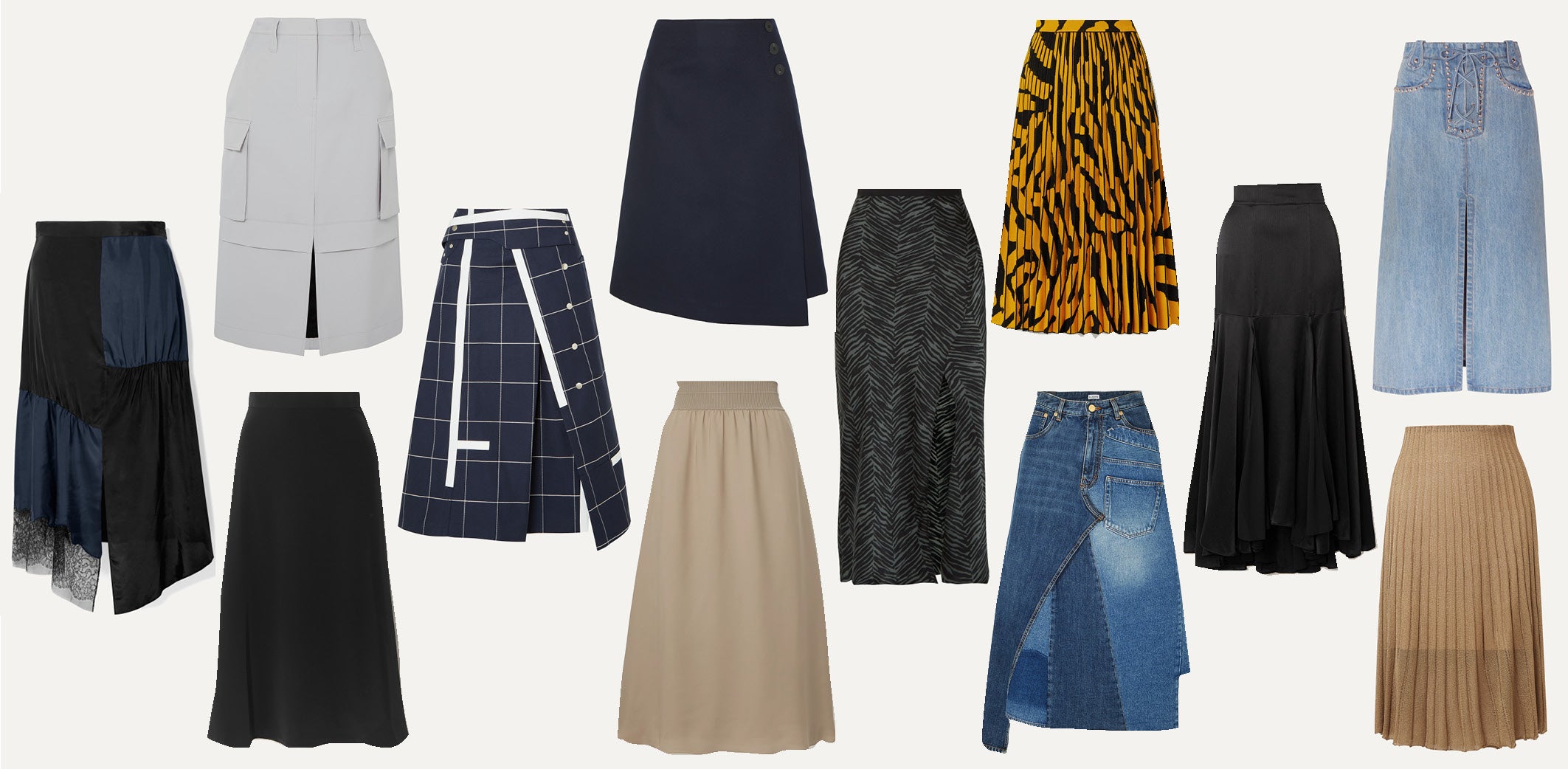 Midi Skirts - Capsule Wardrobe Collection - Must-have Versatile Black Skirts
