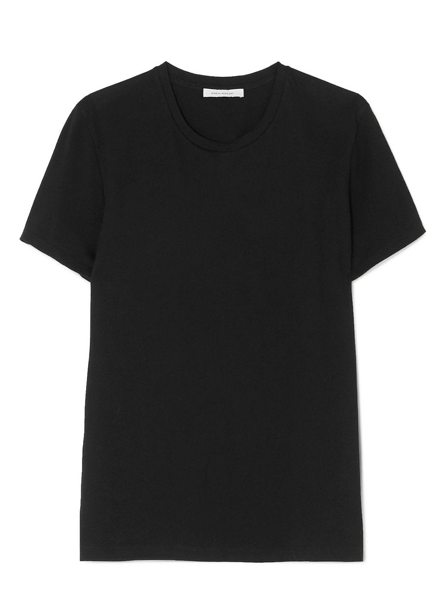 Ninety Percent - Sustain 'Jenna' black organic cotton jersey short sleeve t-shirt