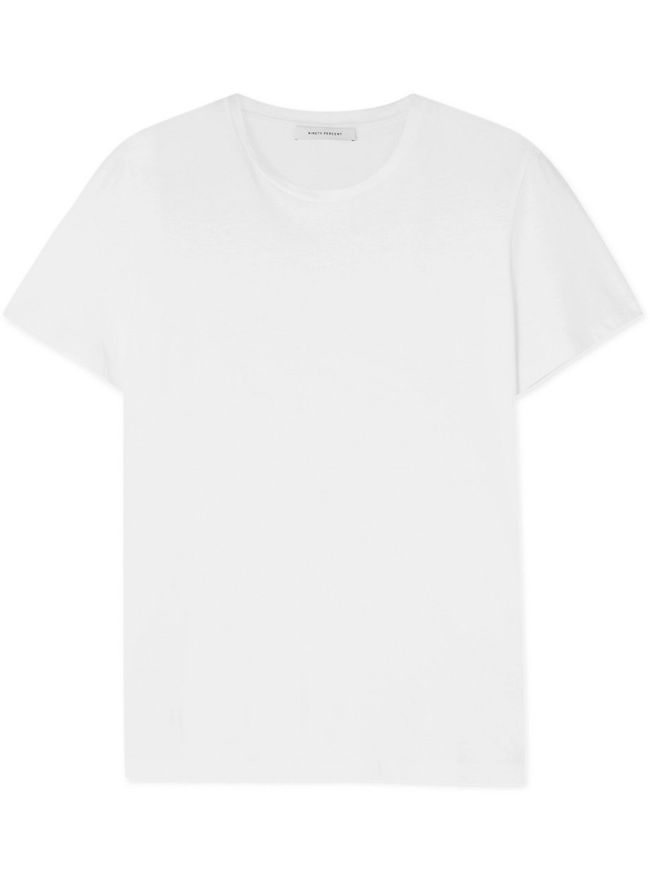 Ninety Percent - Sustain Jenna white organic cotton jersey short sleeve tee t-shirt