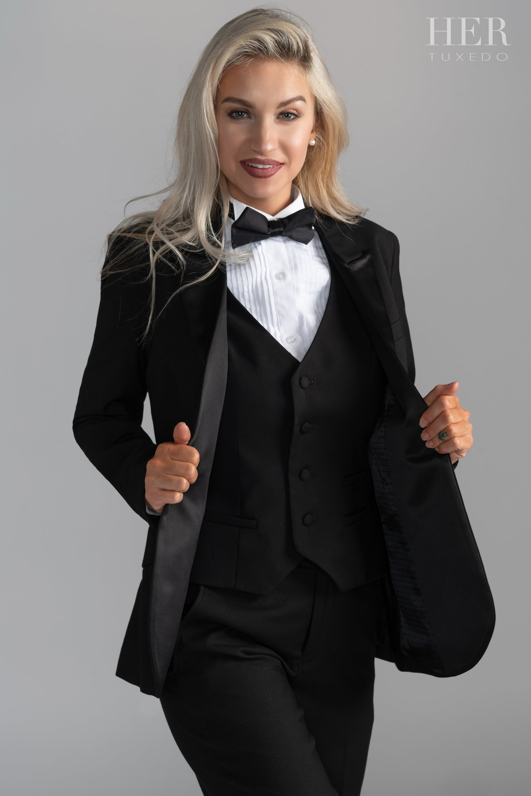 Woman's Black Tuxedo Suit – Her Tuxedo