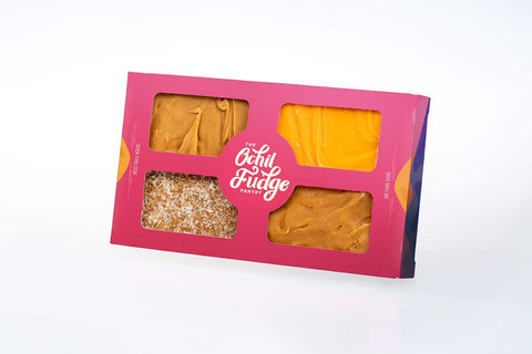 The Ochil Fudge Pantry's 4 Fudge Gift Box containing handmade Scottish Fudge