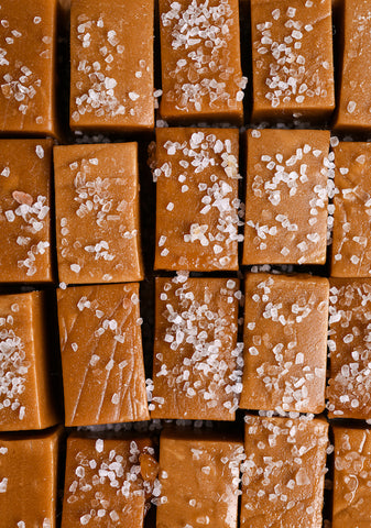 Salt sprinkled on top of fudge bars