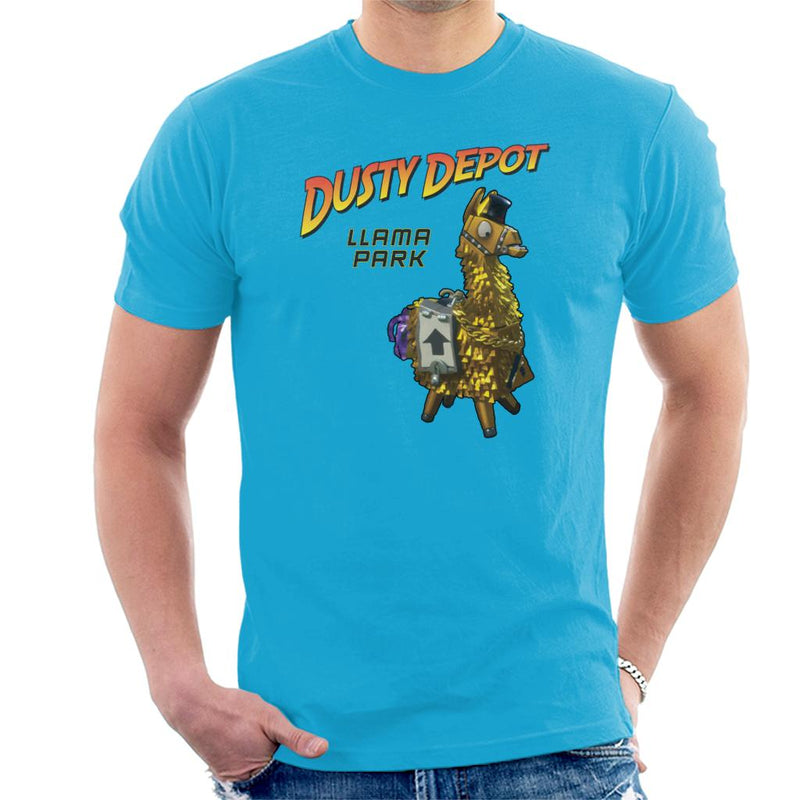 Fortnite Dusted Depot Golden Llama Indiana Jones Mix Cloud City 7 - fortnite dusted depot golden llama indiana jones mix men s t shirt by prosthetic mind