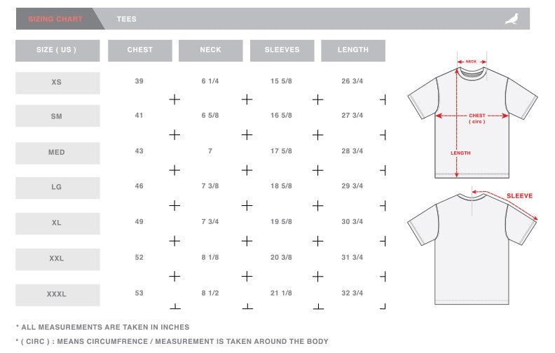 nike shirt dimensions