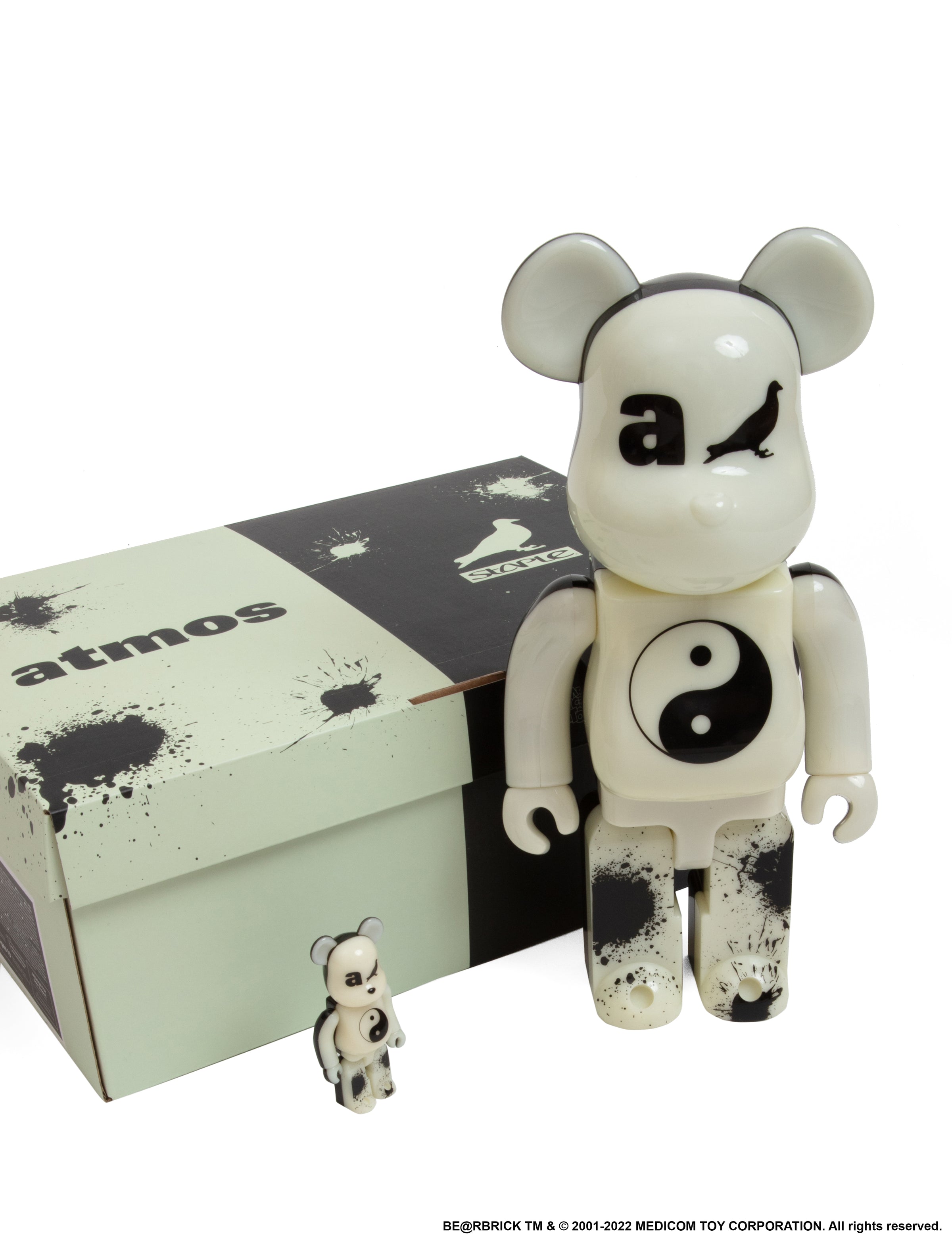 Staple x Atmos x Medicom Toy 400% and 100% Be@rbrick Set