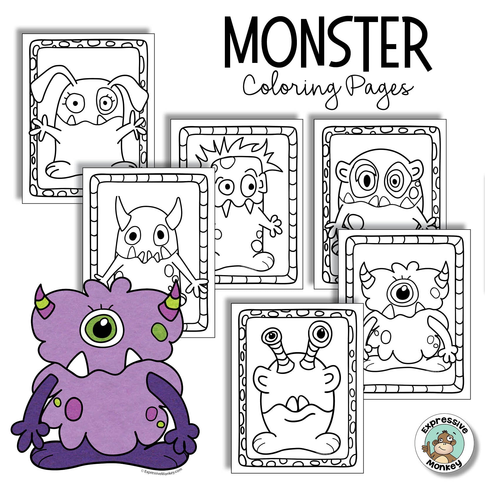 Monster Coloring | Expressive Monkey