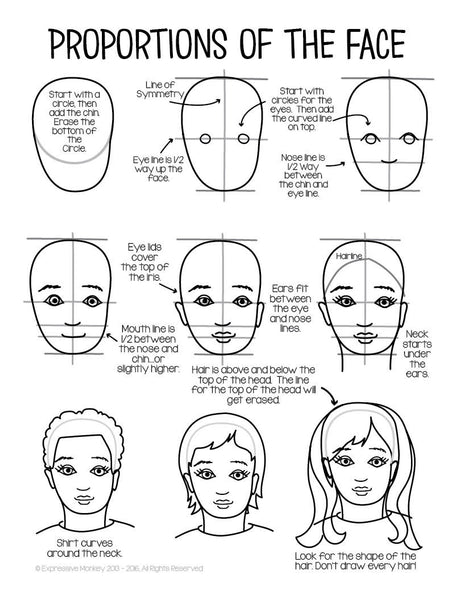 Drawing a Face: A FREE Sample | Expressive Monkey