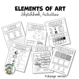 Elements of Art Sketchbook Activities | Expressive Monkey