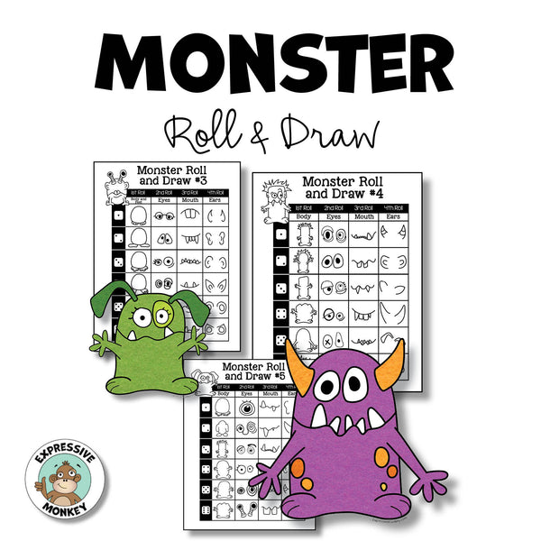 roll draw monsters monkey elf expressive write