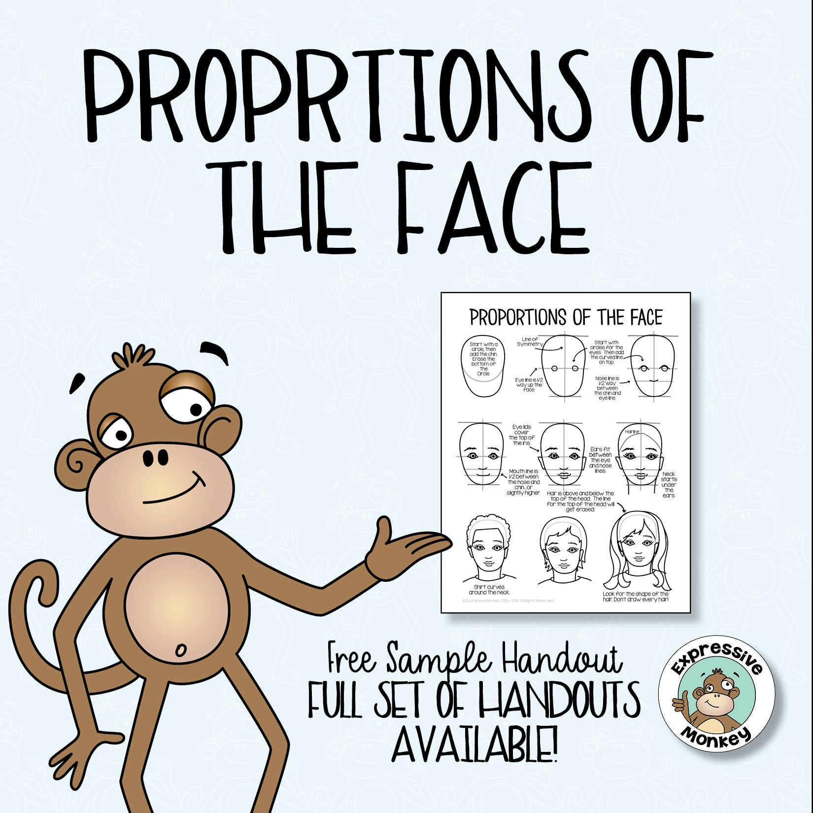 Drawing A Face A Free Sample Expressive Monkey