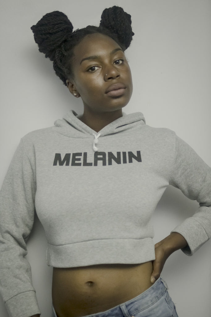 melanin crop hoodie