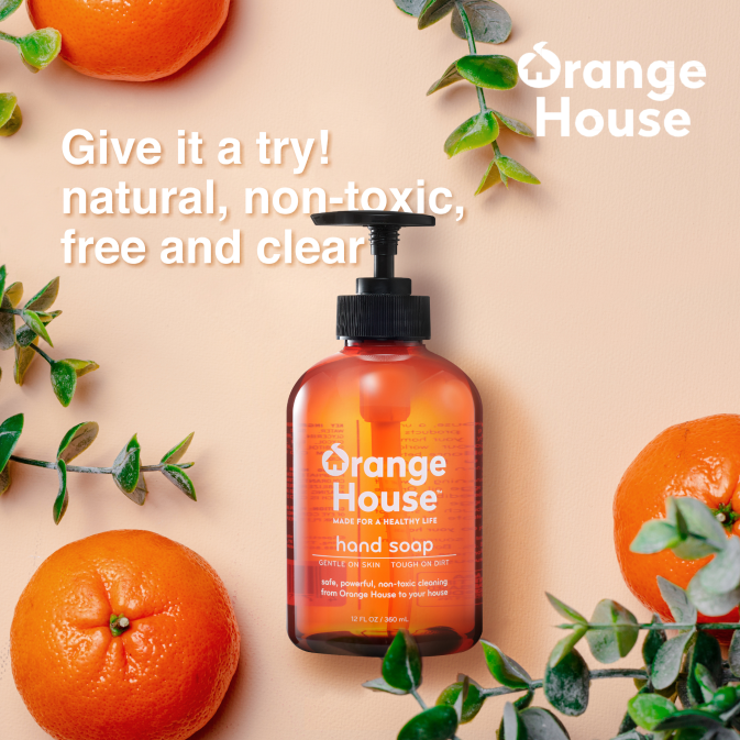  ORANGE HOUSE Natural Liquid Hand Soap with Food-Grade Orange  Oil, Cruelty-free, Soft and Moisturizing, 12 Fl Oz : Beauty & Personal Care