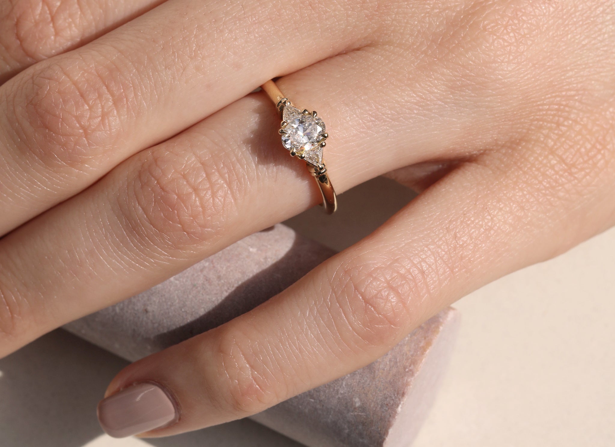 A bespoke engagement ring design by East London jeweller Rachel Boston, who specialises in custom wedding and engagement ring design, bespoke ceremony and fine jewellery.