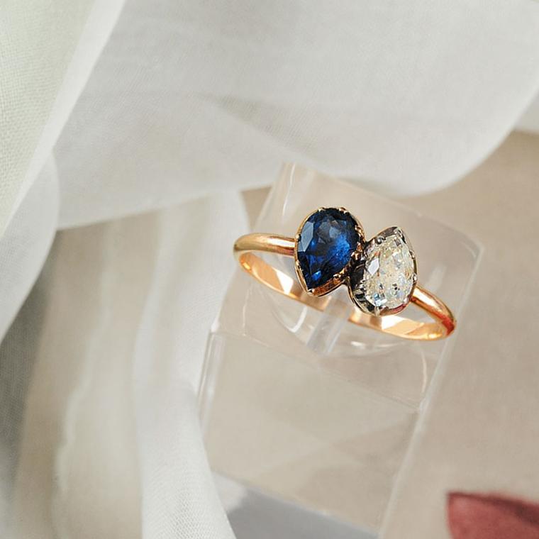 Napoleon Bonaparte's Sapphire and Diamond toi et moi engagement ring