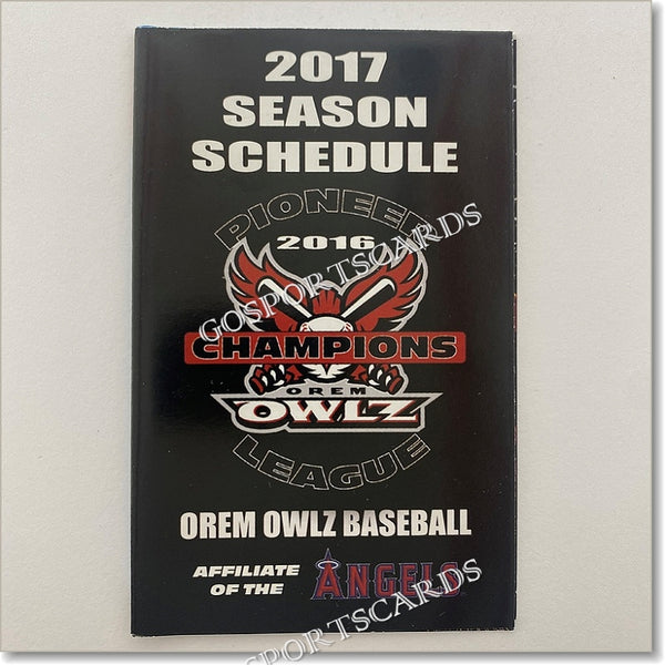 2017 Orem Owlz Pocket Schedule
