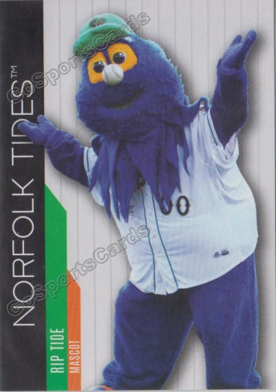 21 Norfolk Tides Rip Tide Mascot Go Sports Cards