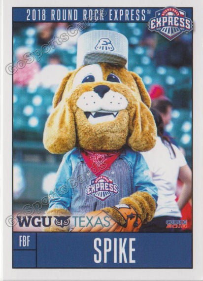 2018 Round Rock Express Spike Mascot – Go Sports Cards