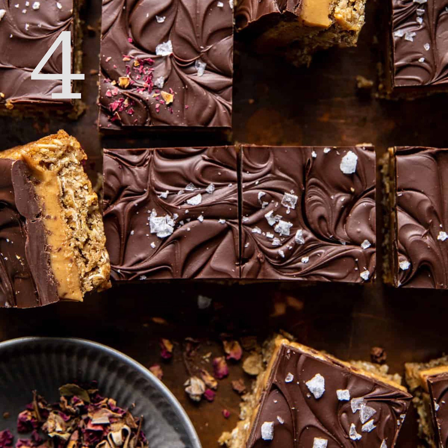 Peanut butter brownies by recipe blogger Half Baked Harvest. 