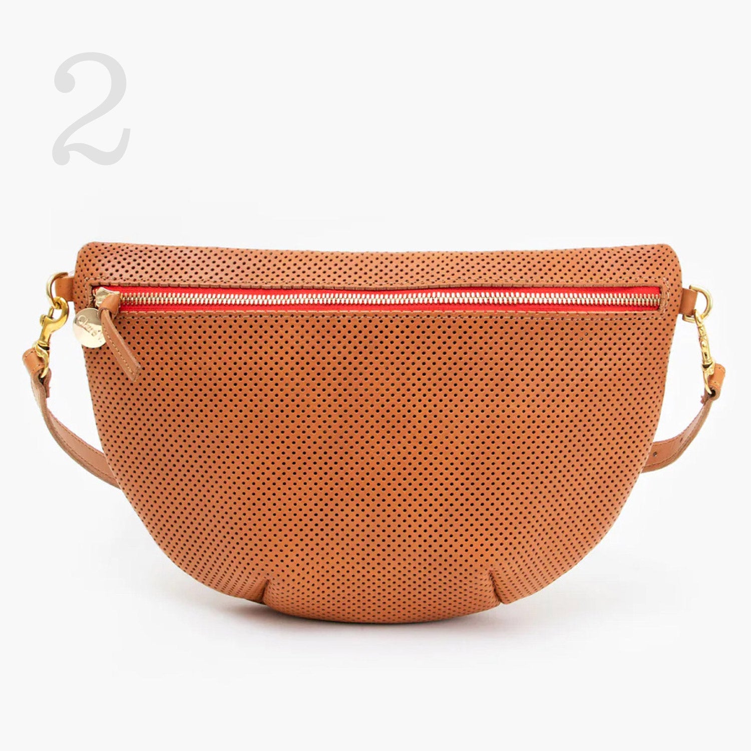 A leather fanny pack designed by Clare V. 