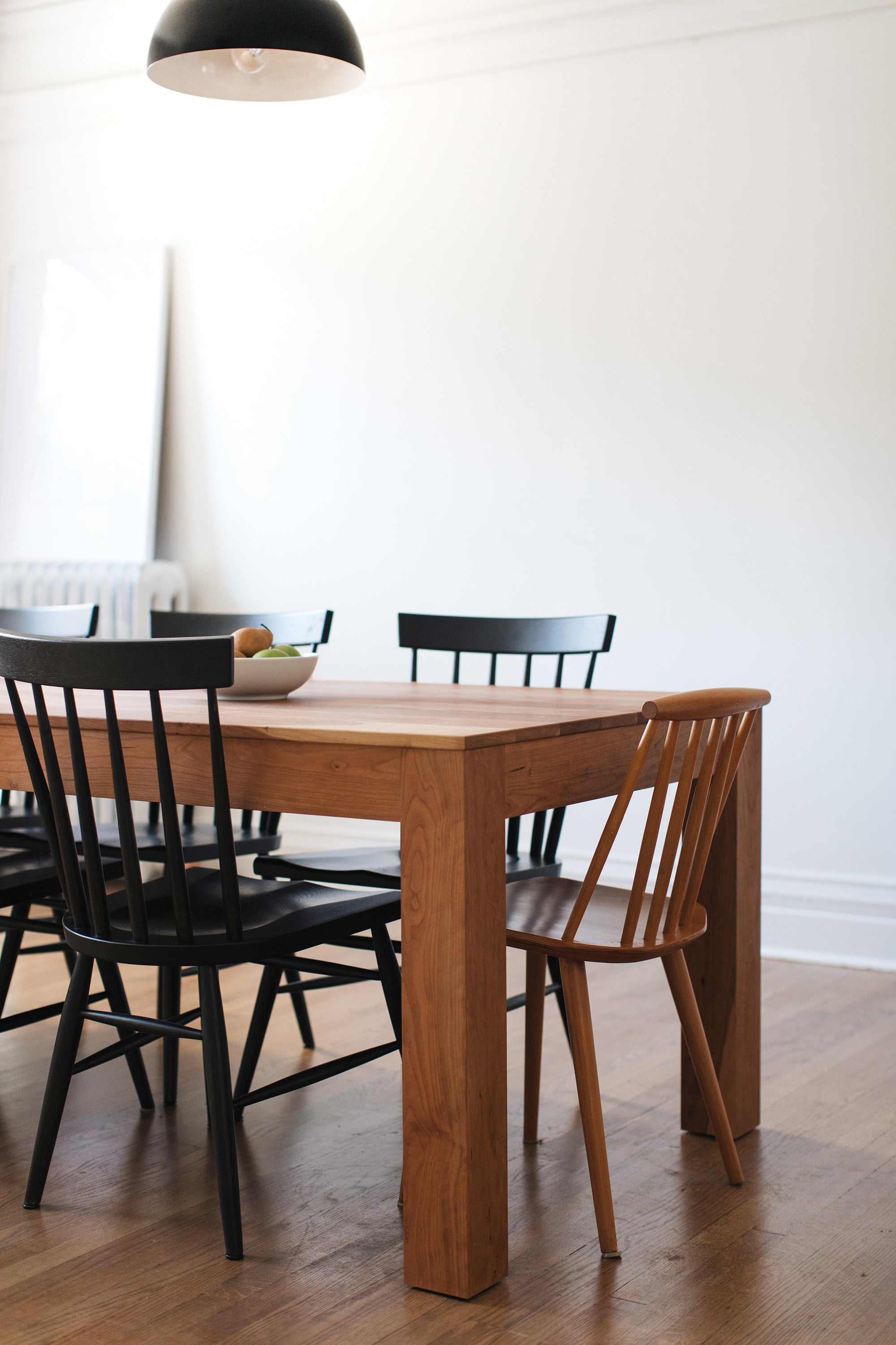 dining table and black chairs