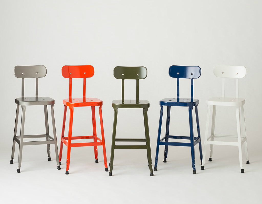 group of stools of varying colors