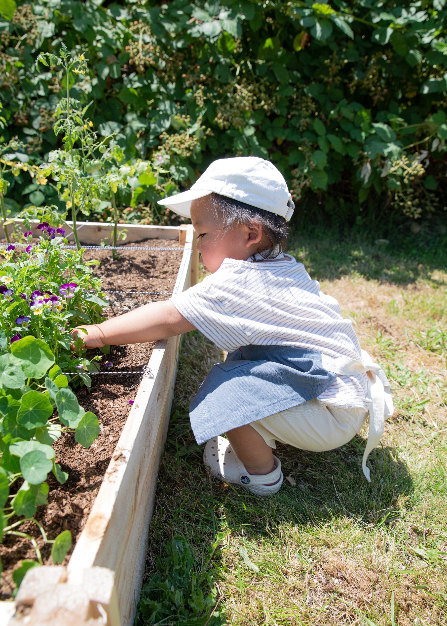 little kid gardening