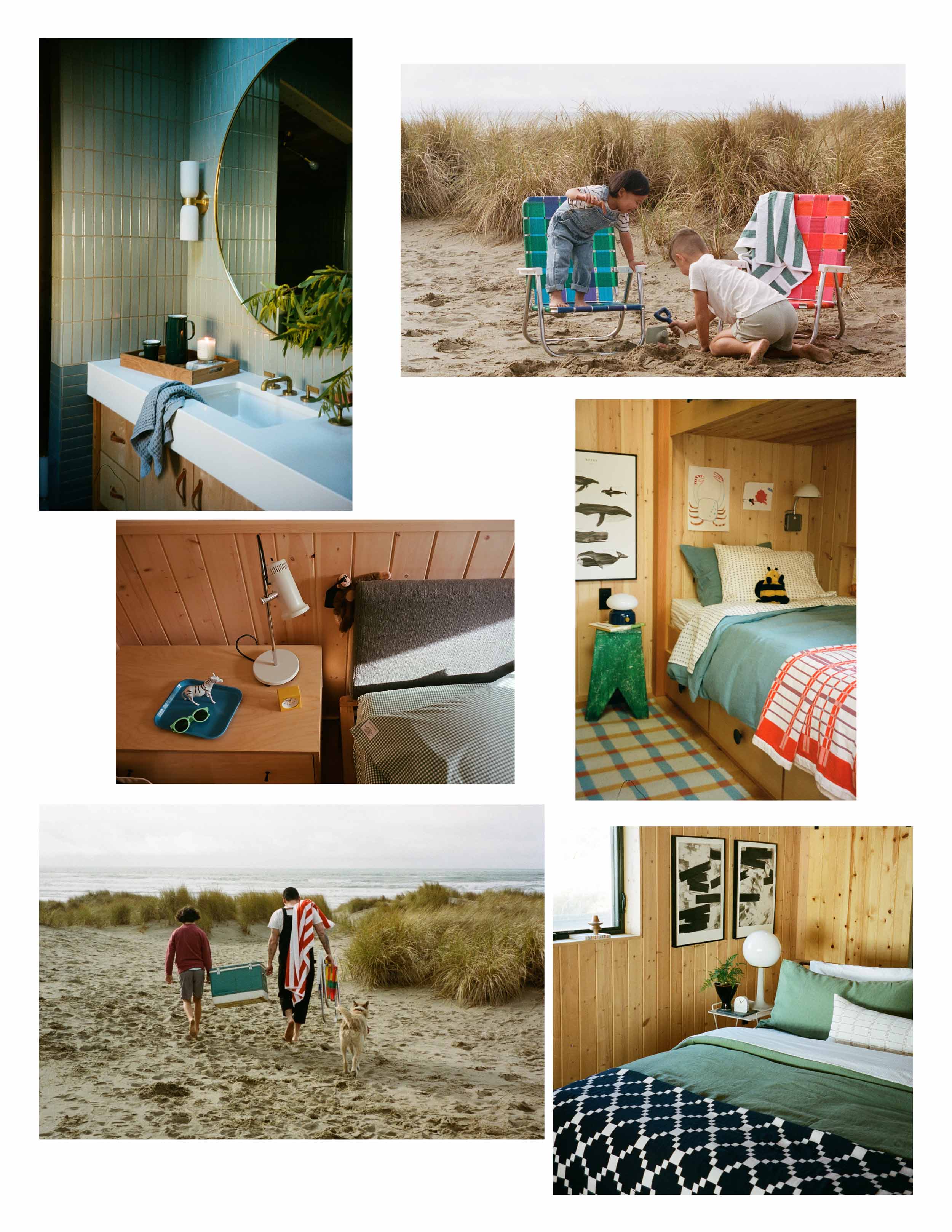 A collage of film images from a beach house on the Oregon coast.