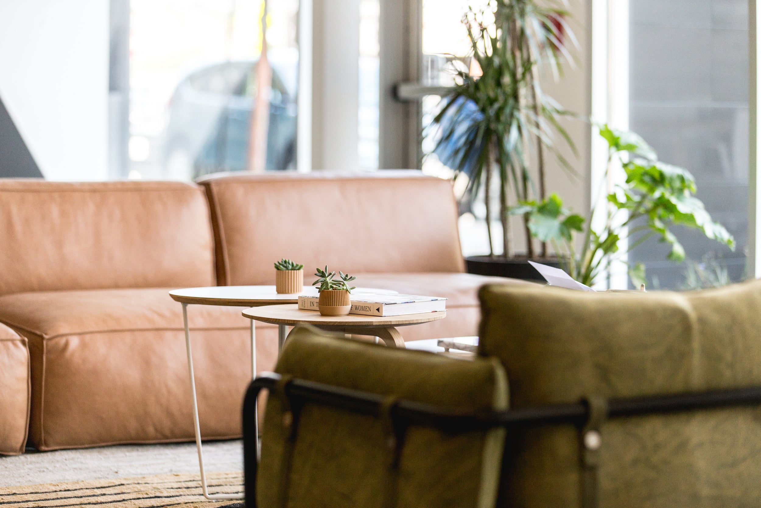 table and couches in a room