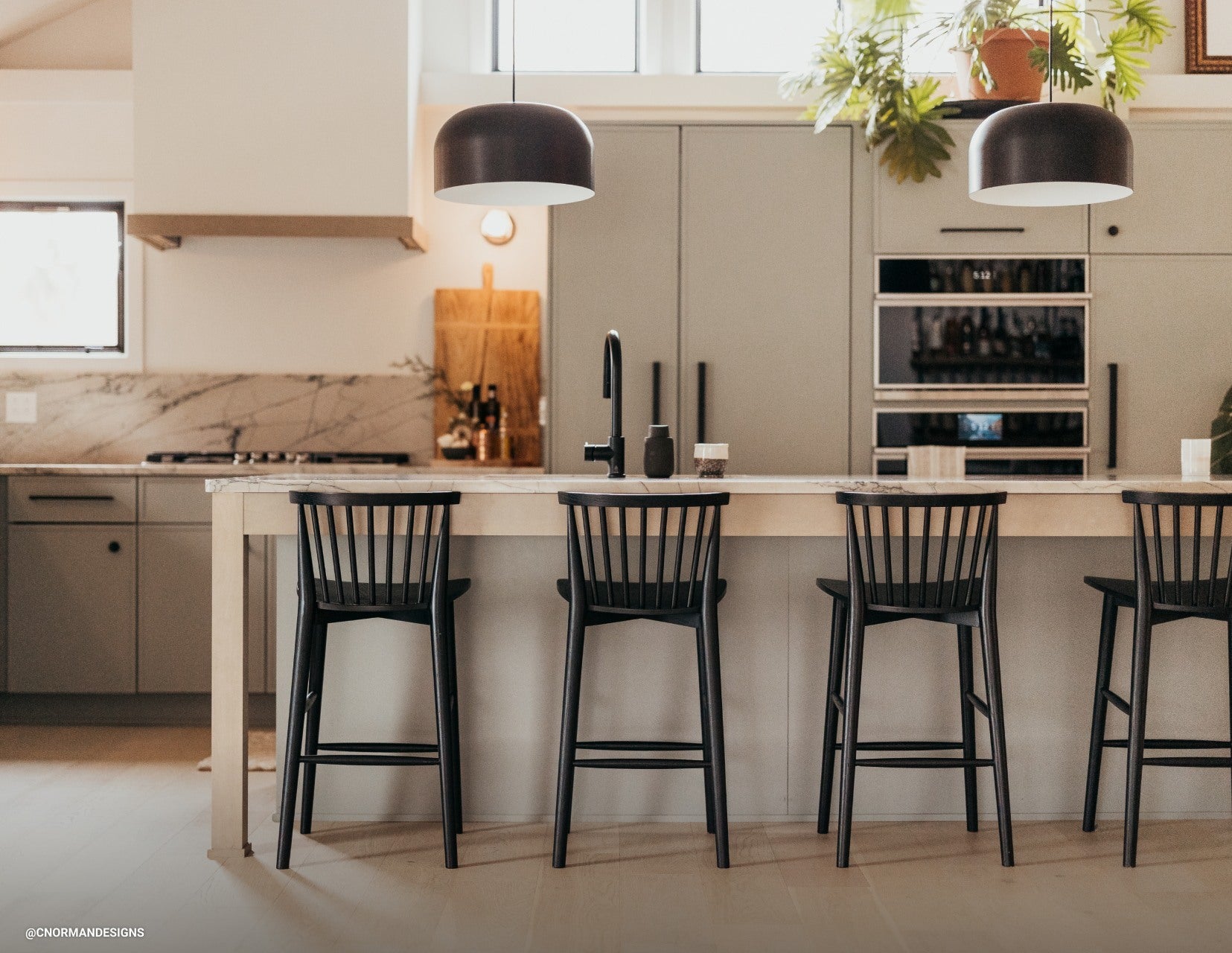A modern kitchen via @cnormandesigns.