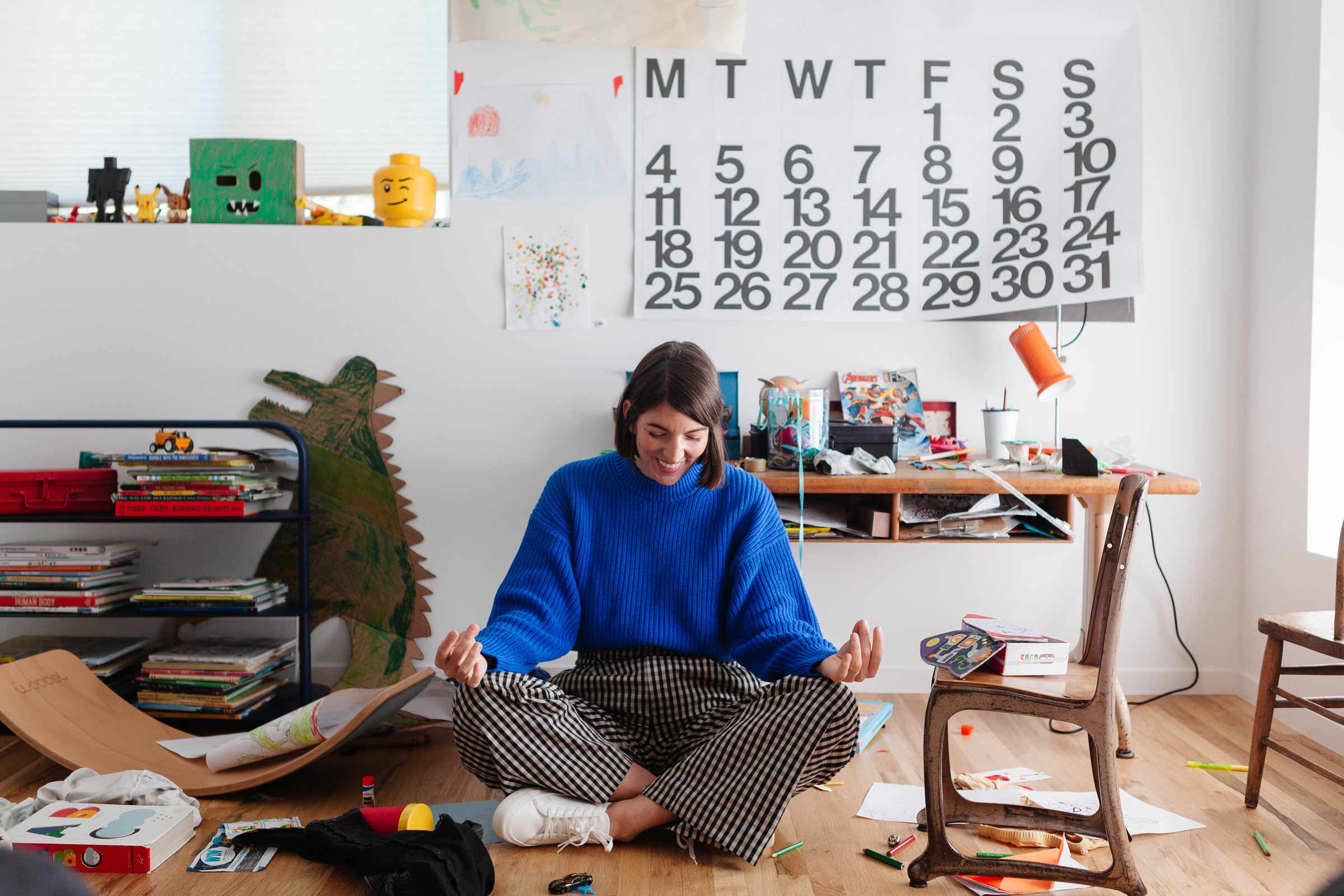 Amanda Jane Jones in a kid's room. 