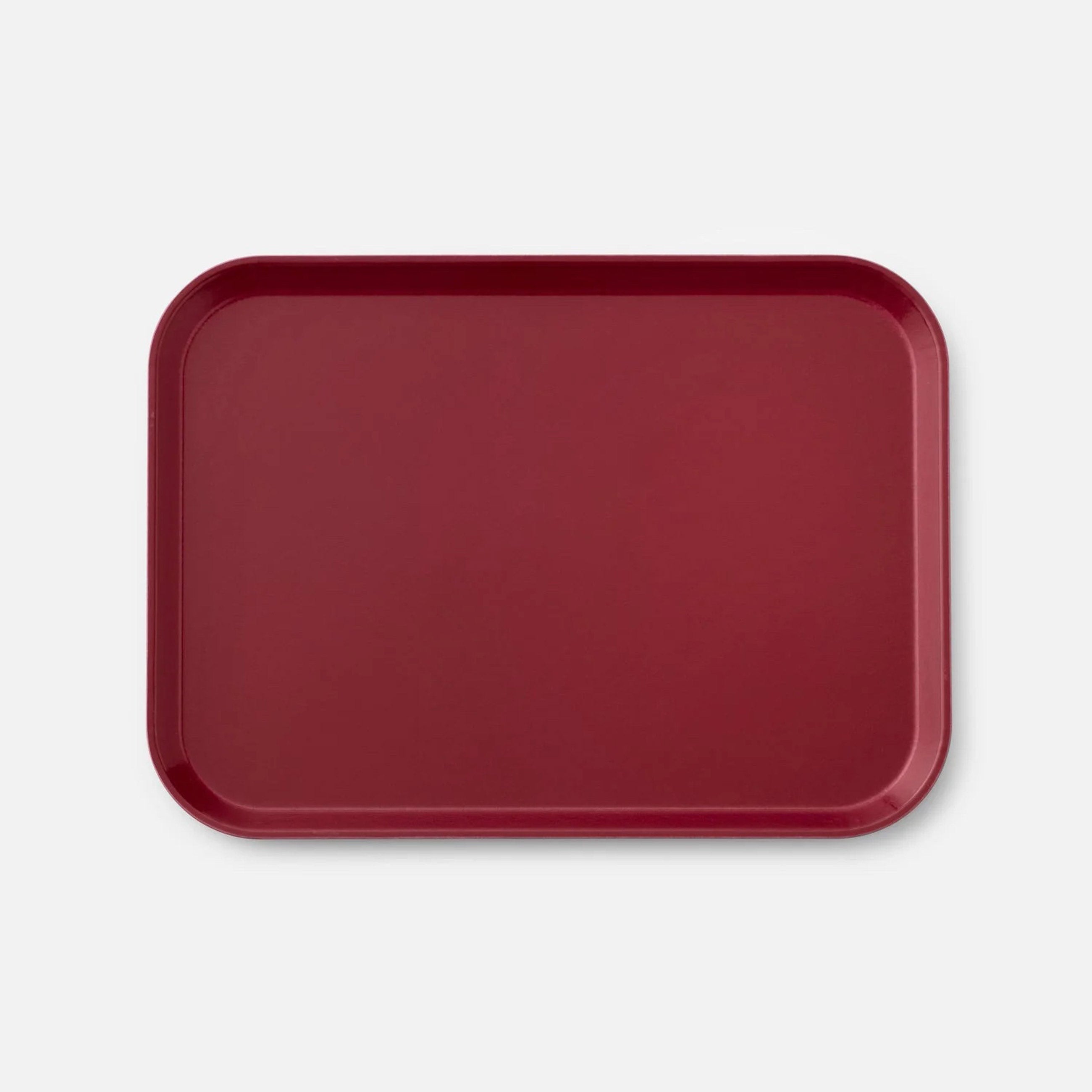 Berry colored tray.