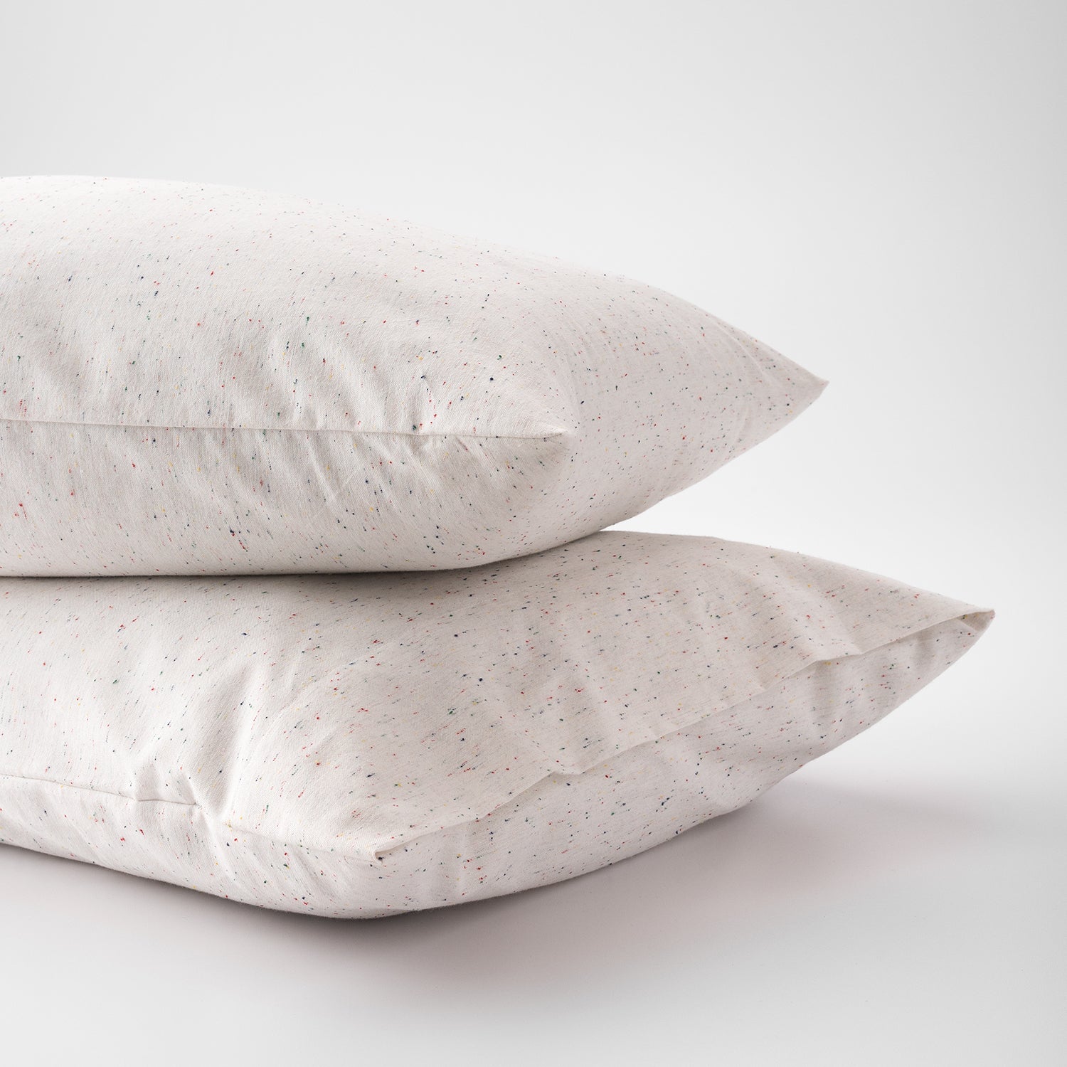 close-up of a white pillows