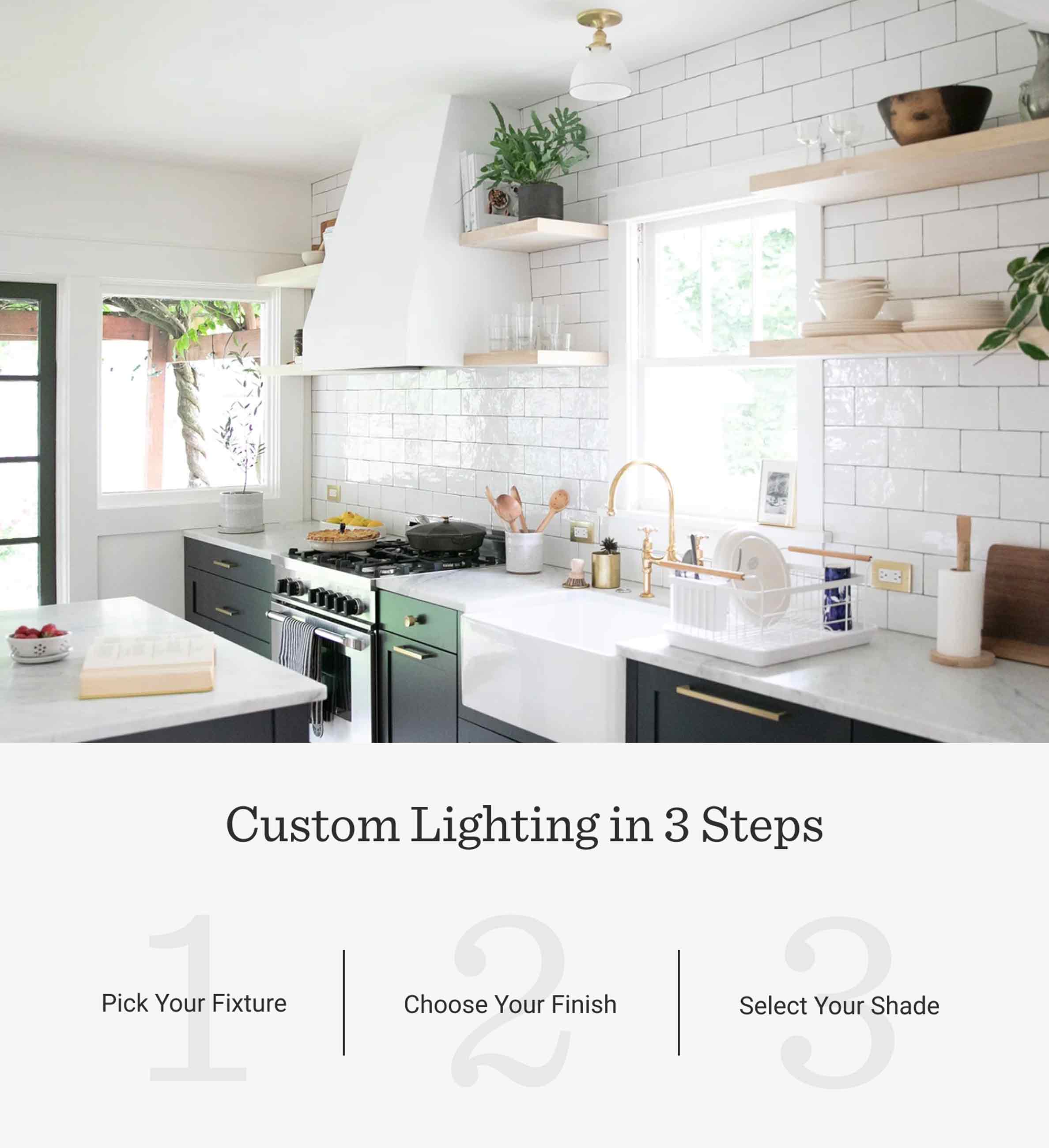 Custom lighting in three easy steps. 