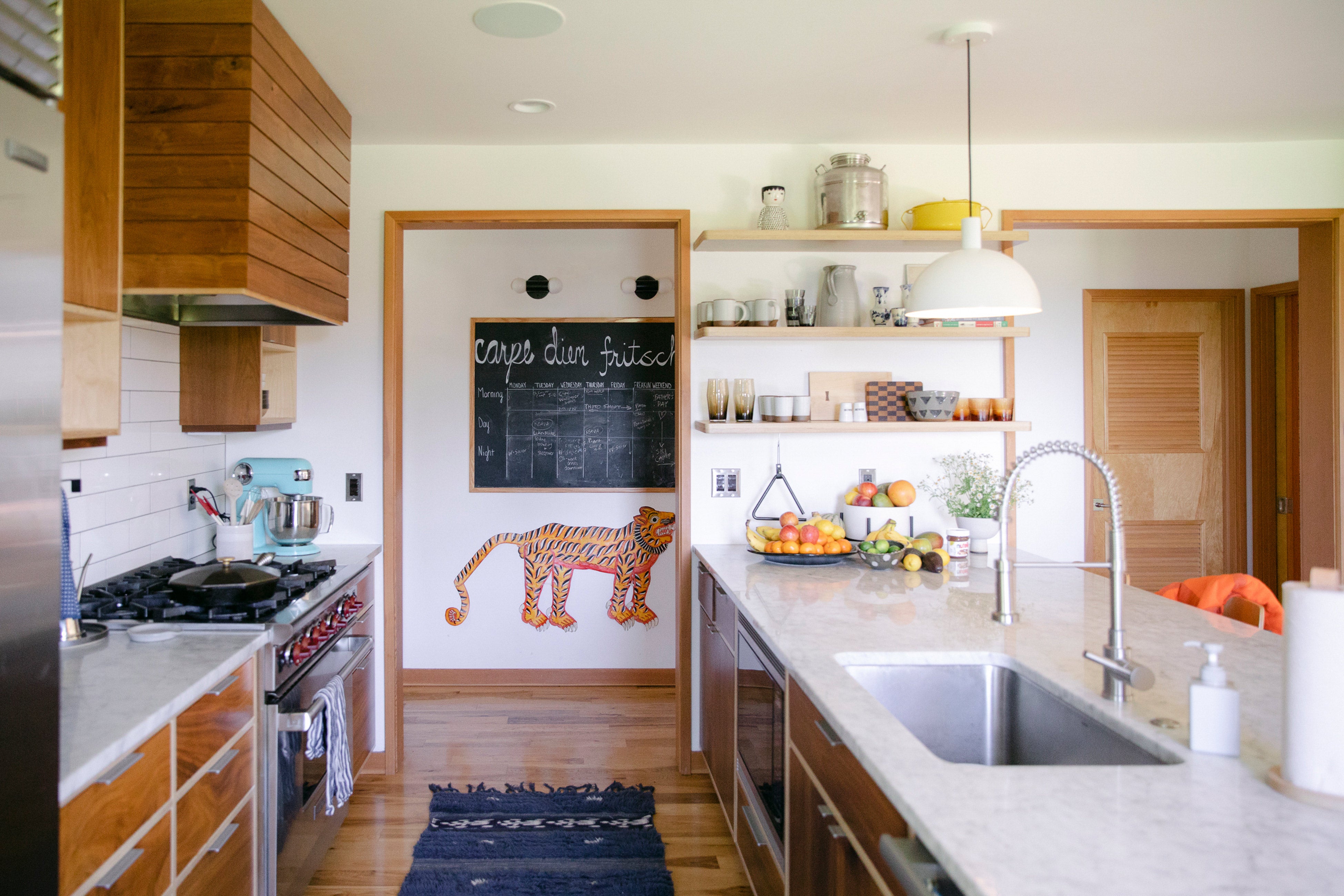 Eclectic kitchen.