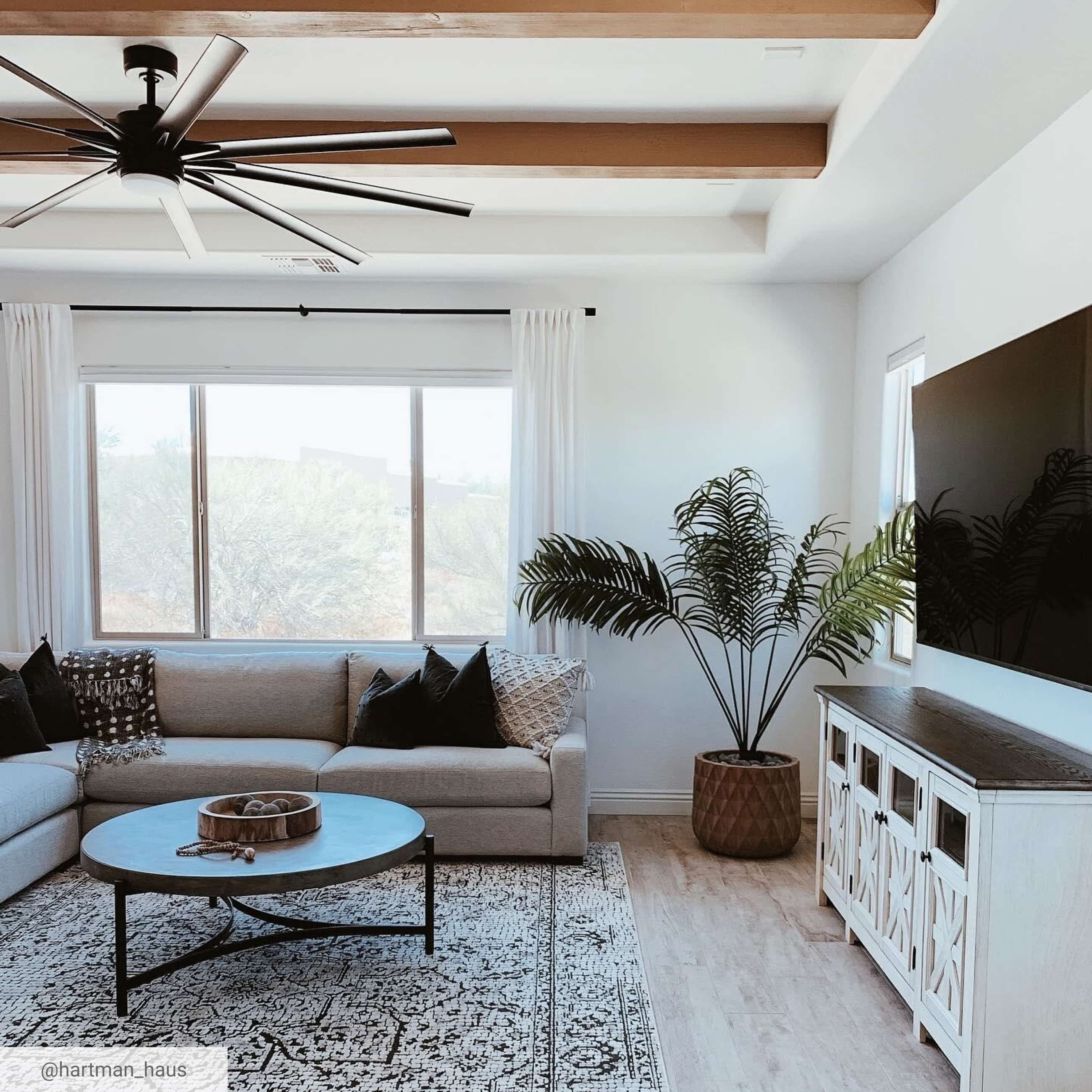 The Odyn ceiling fan styled by @hartman_haus