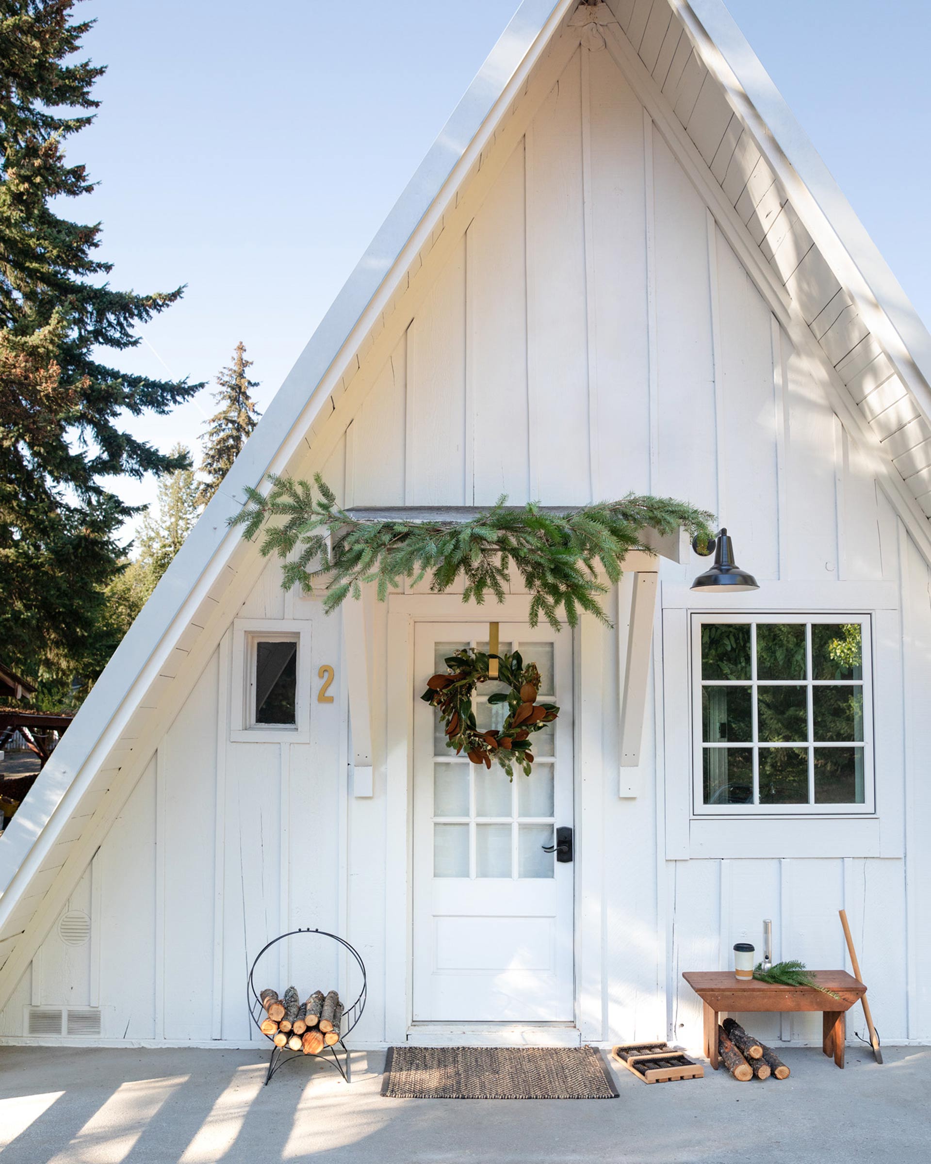 Holiday a-frame cabin.