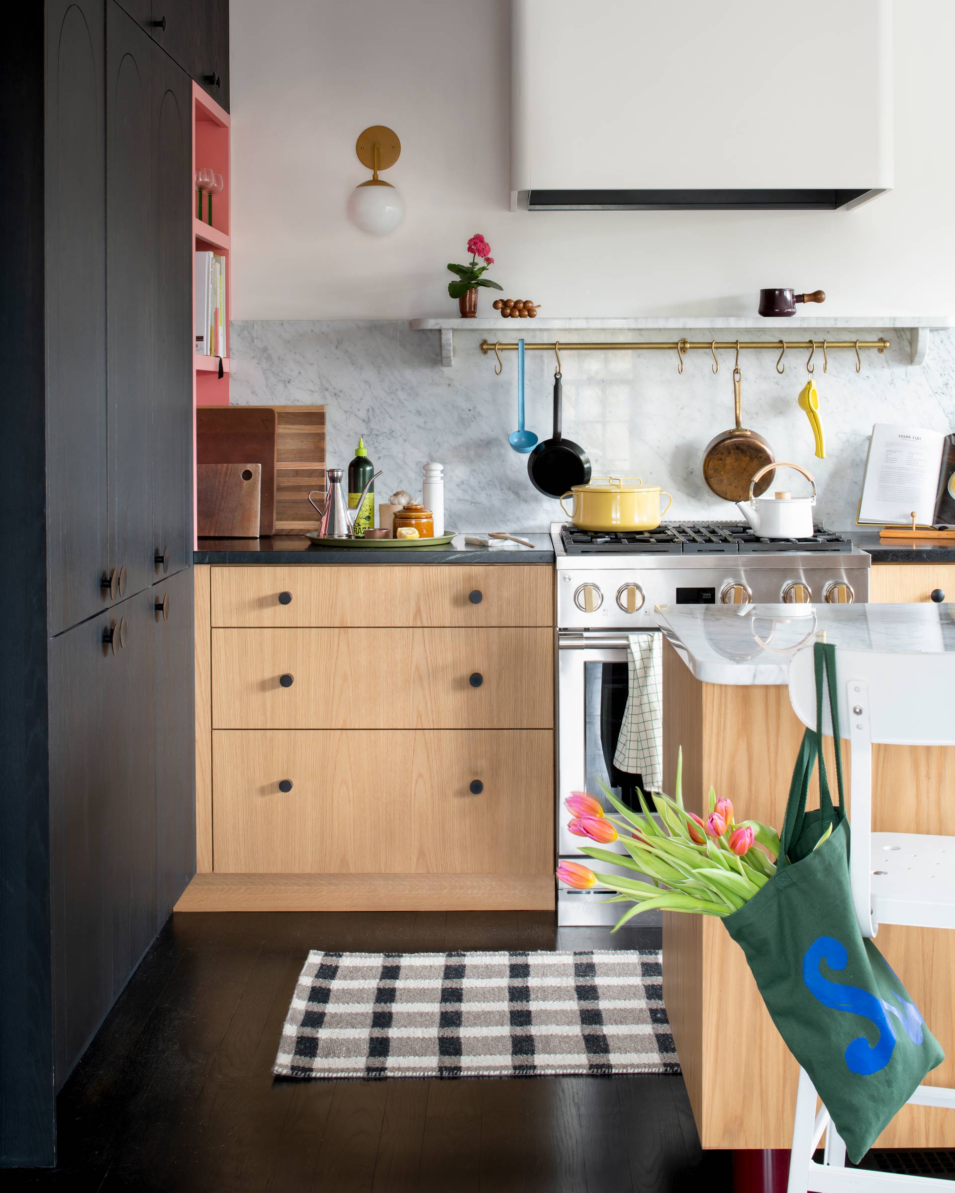 Luna wall sconce in a kitchen.