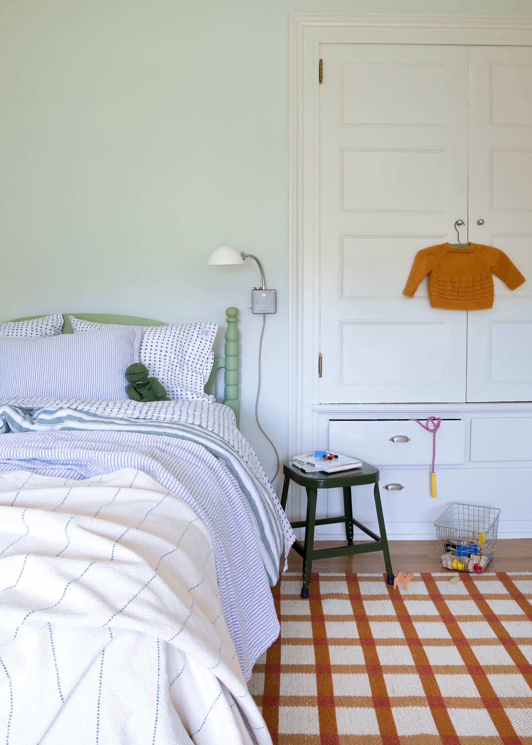 Bedroom with an area rug