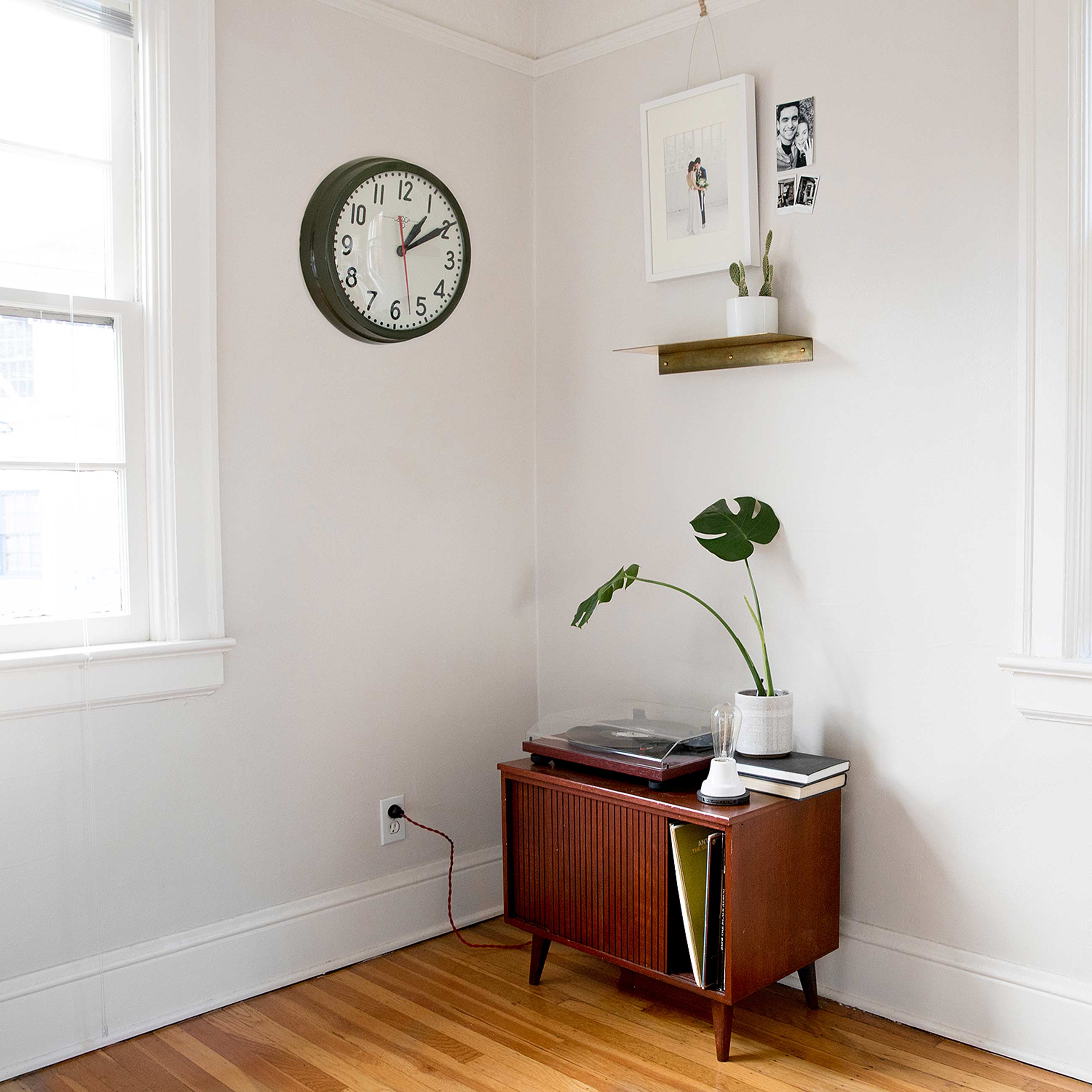 Record player in an apartment.