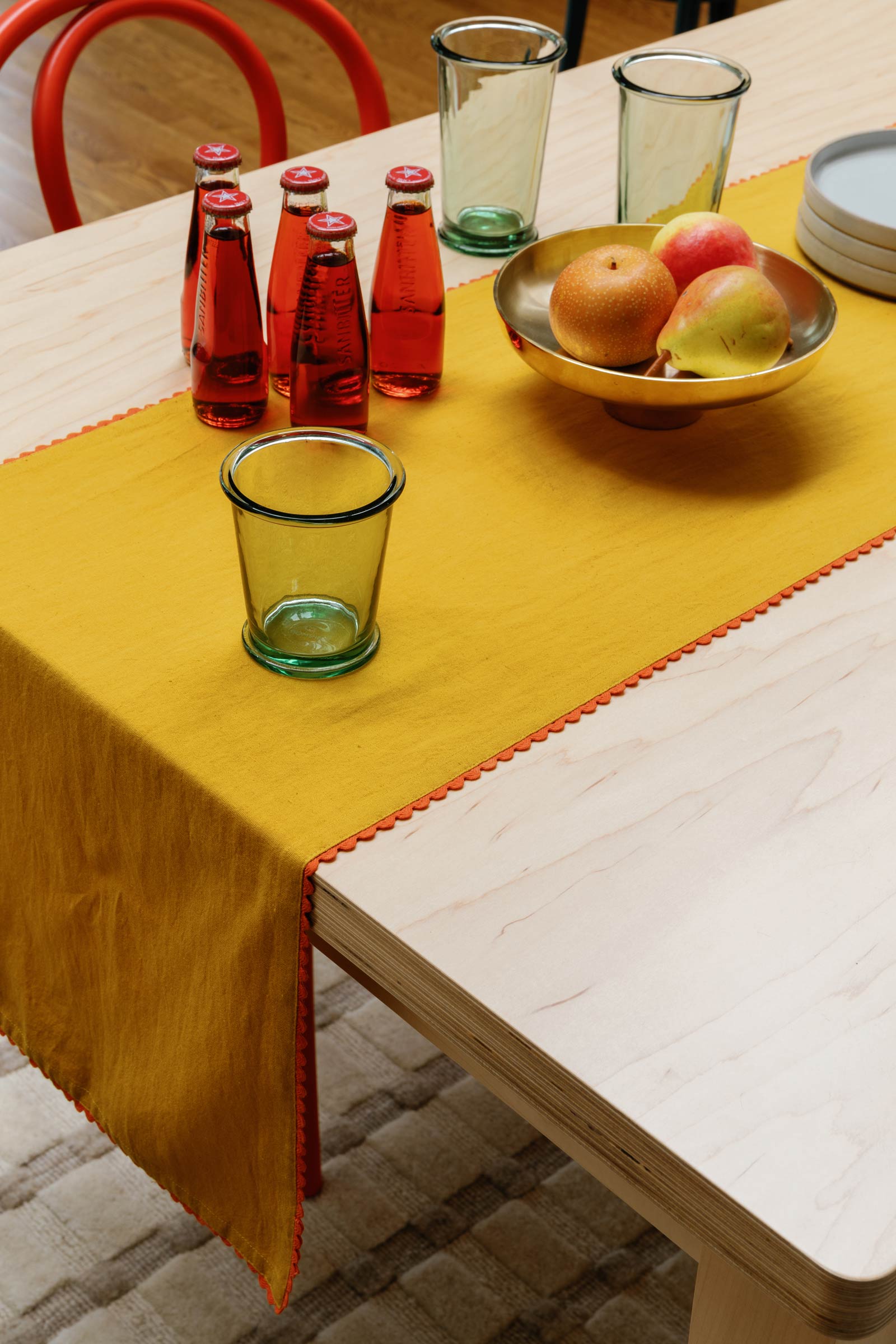 Food52 Gingham Linen Kitchen Towels (Set of 2) - Mustard