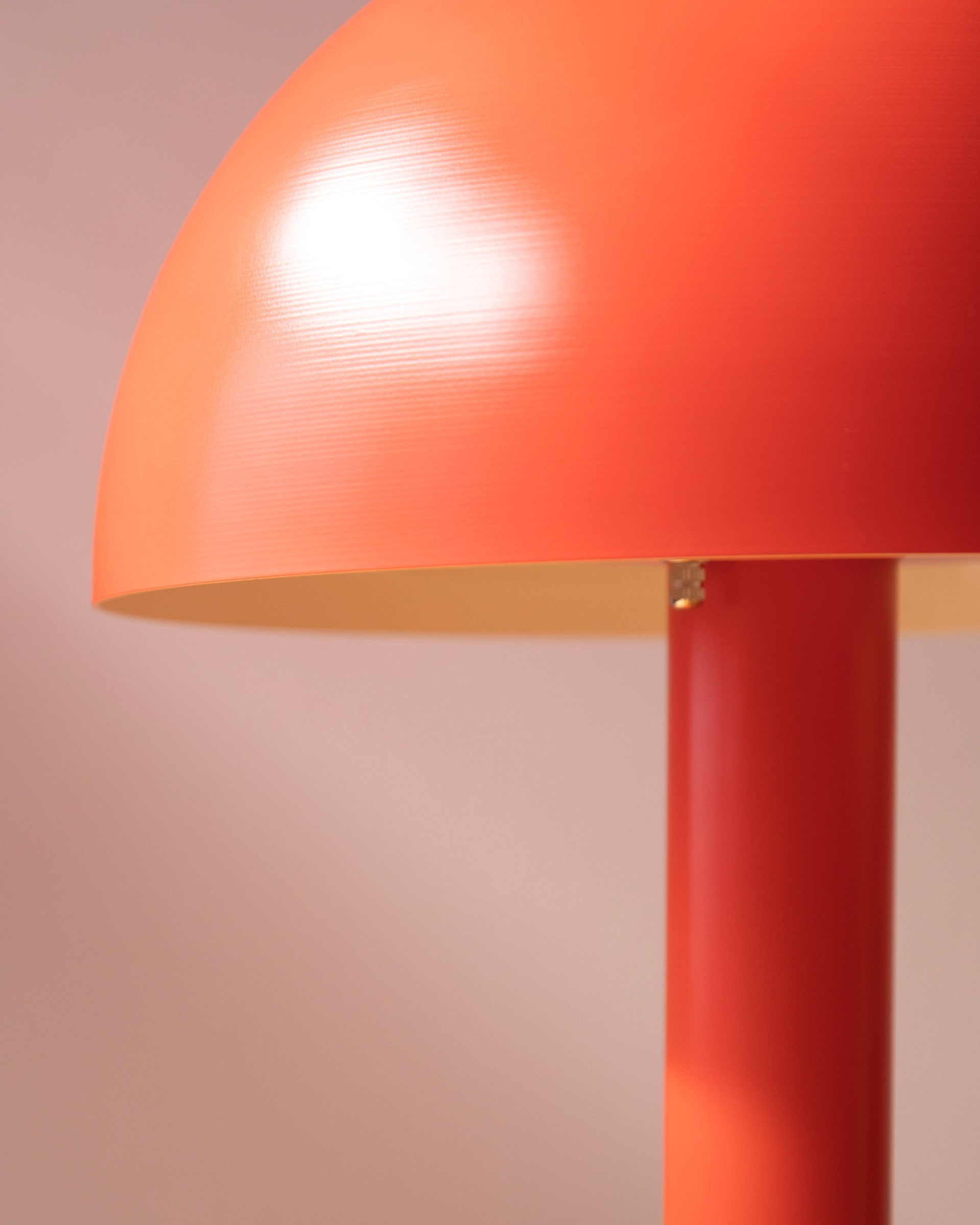 The Sidnie Lamp in Persimmon Satin