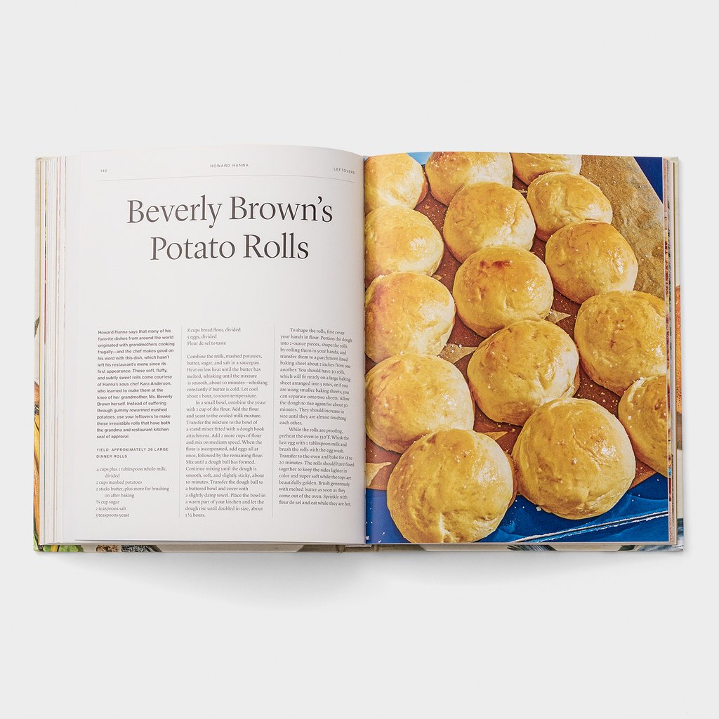 open book, recipe of potato rolls