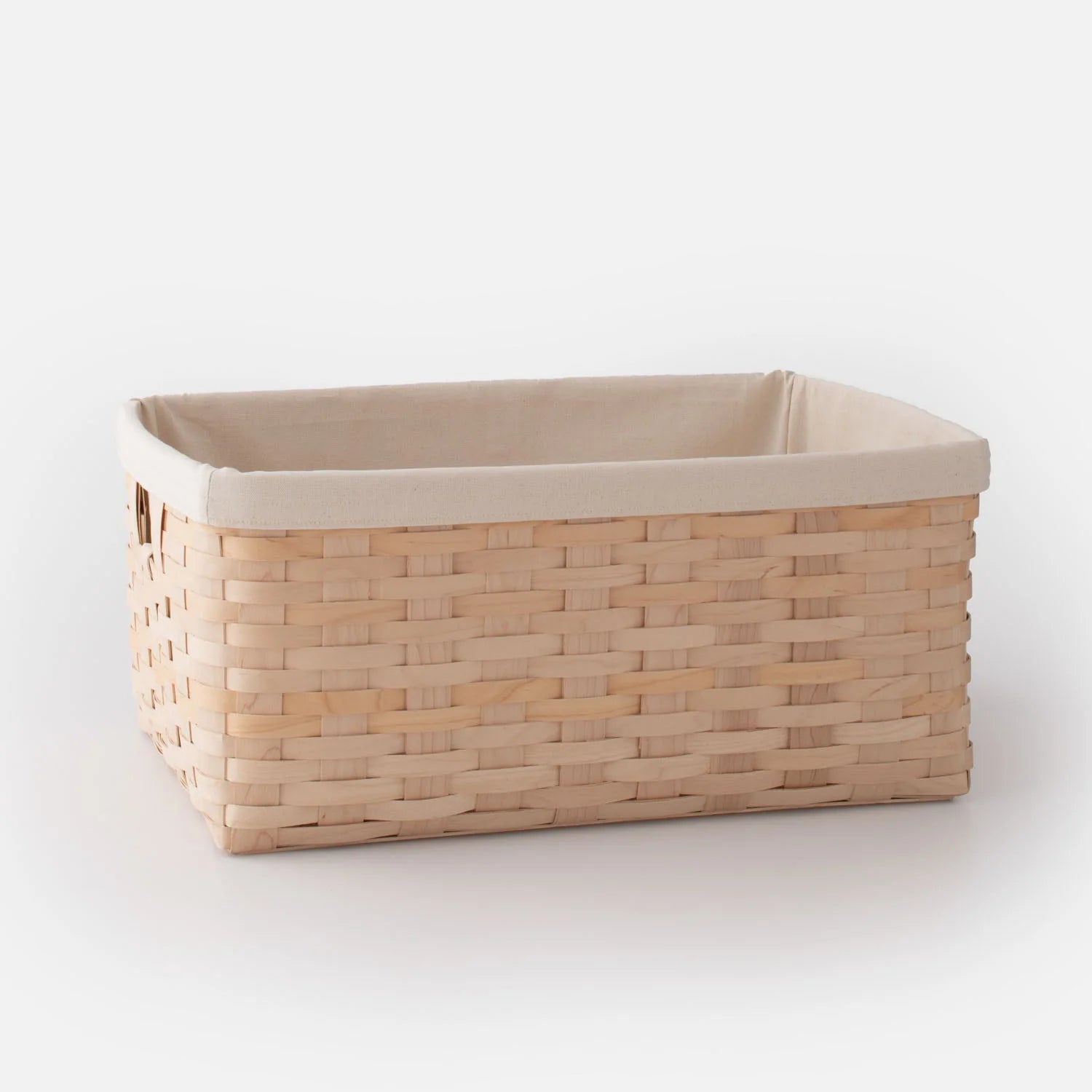 A multipurpose woven maple storage basket