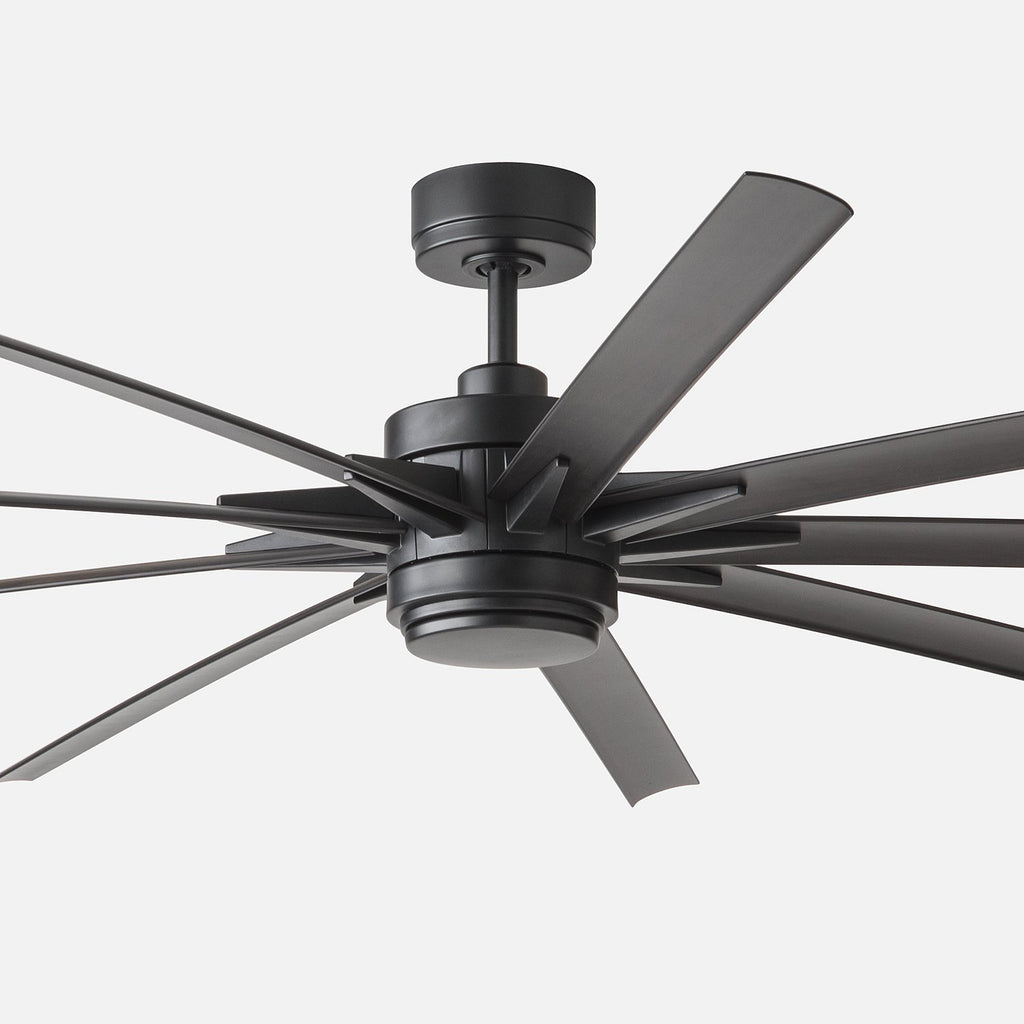 Odyn 84 Led Ceiling Fan Matte Black Schoolhouse