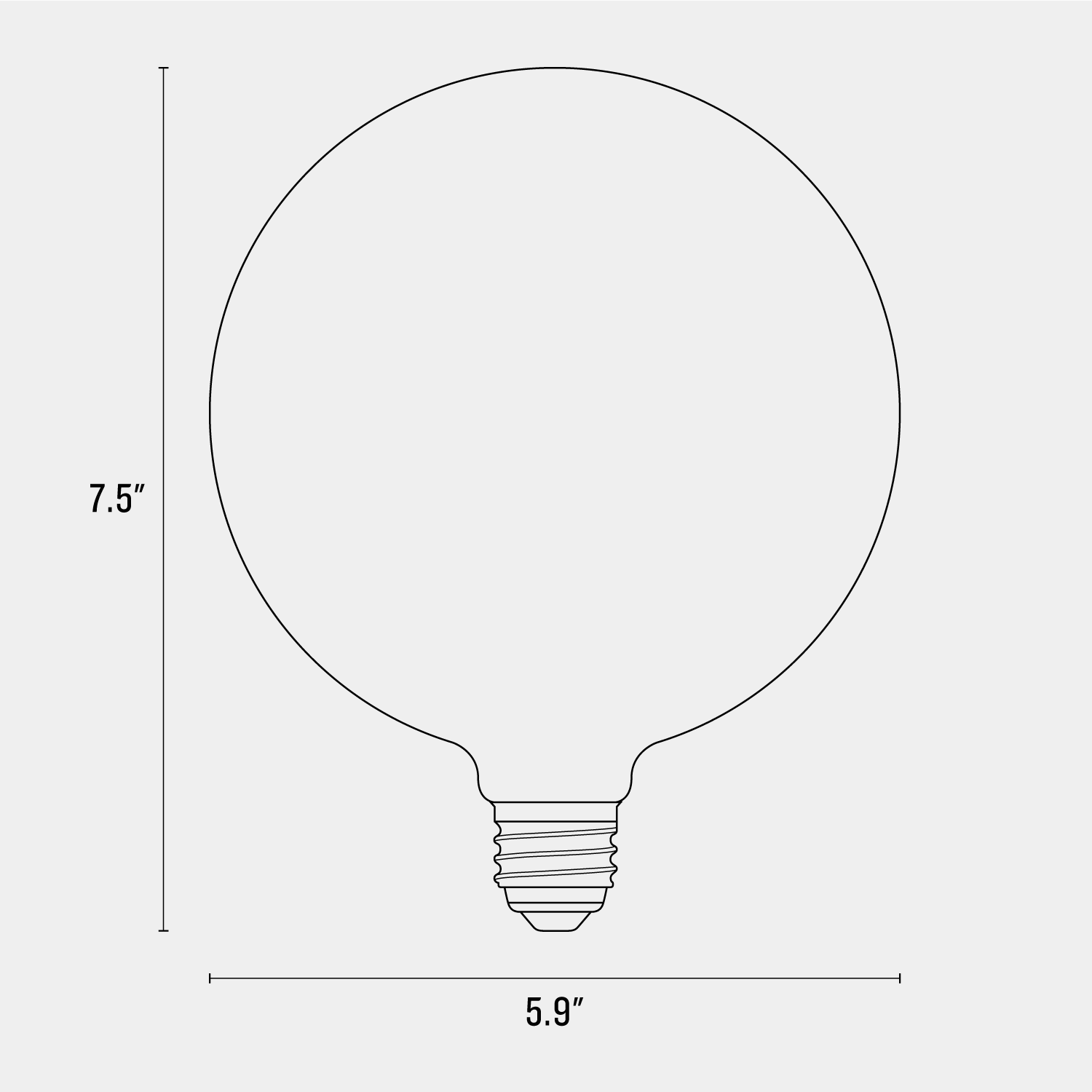 G47 Matte Porcelain - Dim to Warm LED Bulb
