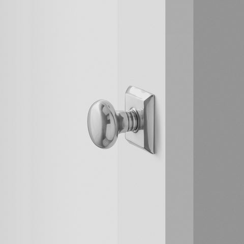 York Door Set with Globe Knob - Satin Brass – Schoolhouse