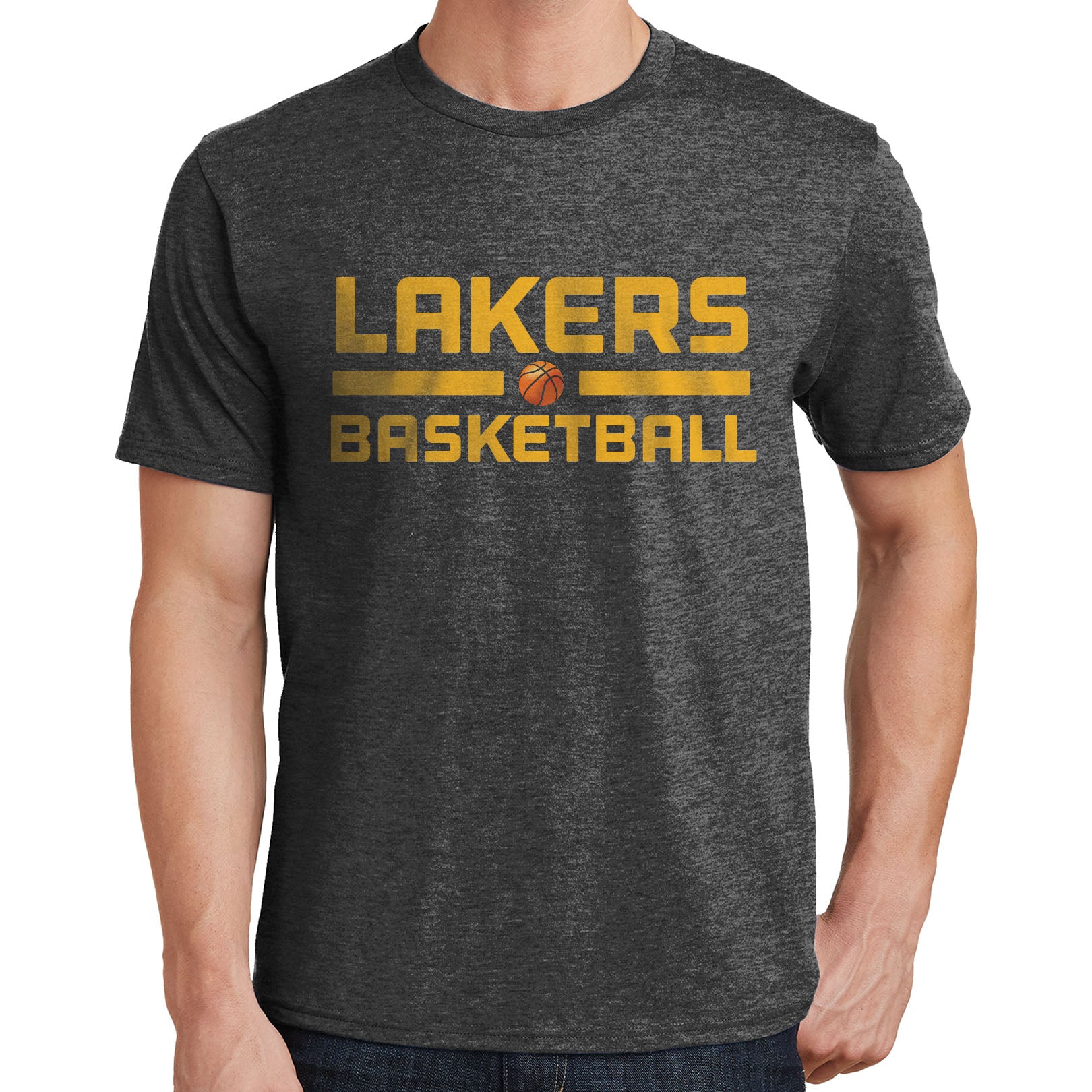 Black MAN NBA Los Angeles Lakers Licensed Crew Neck Printed T-Shirt 2907403
