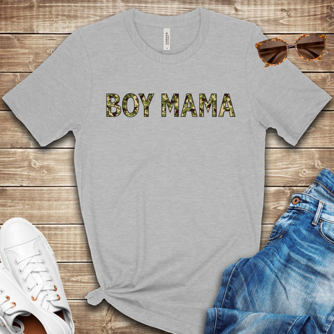 Boy Mama Camo T Shirt, Unisex Shirt