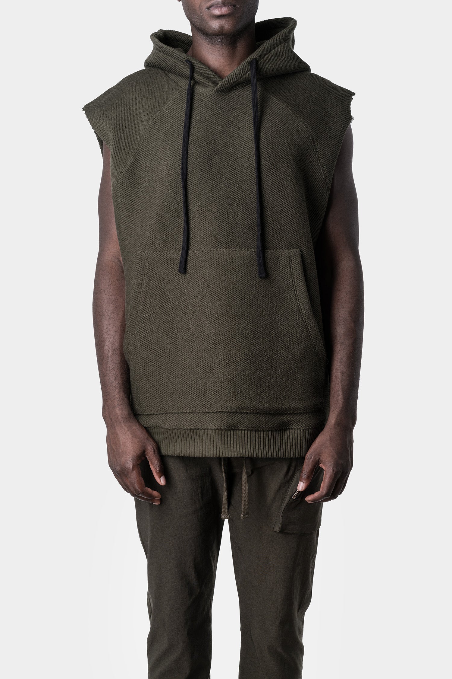 Thom/Krom | AW23 - Oversized sleeveless hood sweater, Green – ORIMONO.eu