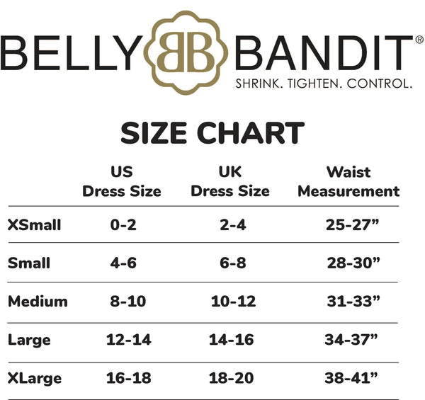 Mother Tucker Belly Bandit Shapewear Size Chart